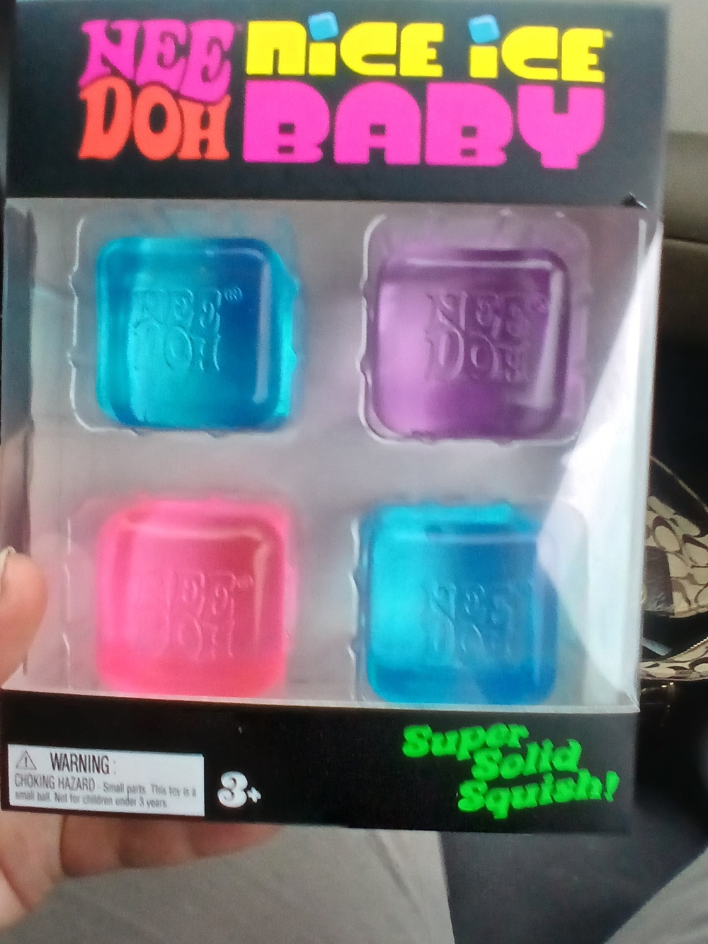Needoh Authentic Nice Ice Baby Super Solid Squish - Pink, Blue, Purple Pack